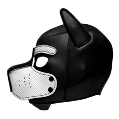 Spike Puppy BDSM Hood - Black/White
