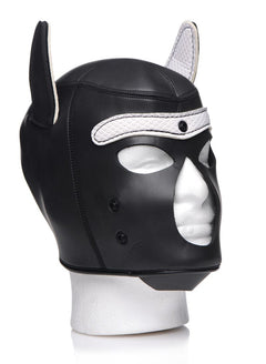 Spike Puppy BDSM Hood - Black/White