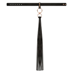 Rosy Gold - Collar with Flogger - Black