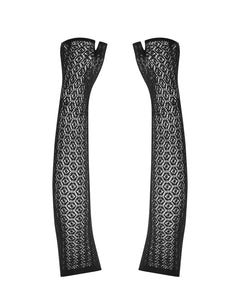 Obsessive - A772 Lace Gloves - Black