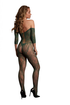 Catsuit With Long Sleeves - Green