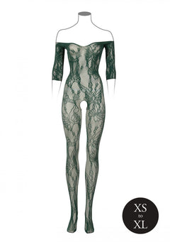 Catsuit With Long Sleeves - Green