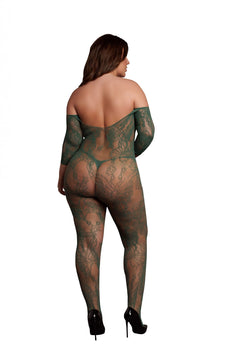 Catsuit With Long Sleeves - Green