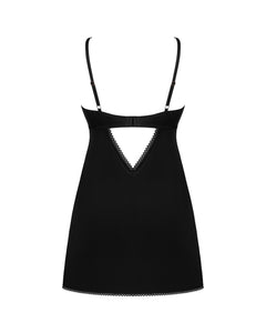 Obsessive - Rosenty Babydoll & String - Black/Purple