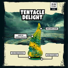 Mythical Mates - Tentacle Delight Green & Yellow - 20 cm