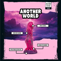 Mythical Mates - Another World Dildo Pink & Purple - 22.4 cm