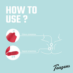 Teazers – Rose Thrusting Dildo Vibrator – Red