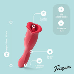 Teazers Vibrator with Licking Clitoris Stimulator