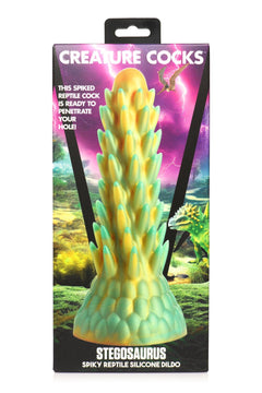 Stegosaurus Spiky Reptile Dildo - Green