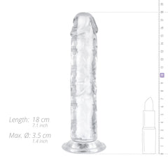 Jelly Dildo without balls - 16 cm