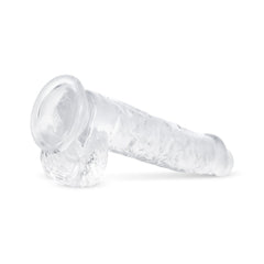 Jelly Dildo with Balls - 13.5 cm