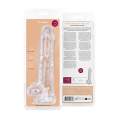 Jelly Dildo with balls - 19 cm