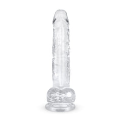 Jelly Dildo with balls - 19 cm
