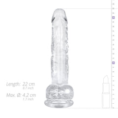 Jelly Dildo with balls - 19 cm