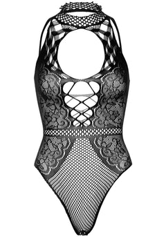 Fishnet Lace Bodysuit - Black