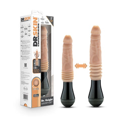 Dr. Skin Silicone - Dr. Knight - Thrusting and Vibrating Dildo - Beige