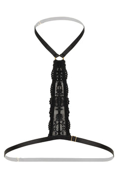 Christine - Strappy Harness Bralette Evening Kiss -black