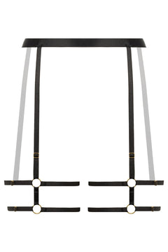 Christine - Strappy Garterbelt Blushing - Black