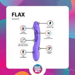 Good Vibes Only - Flax Vibrating Dildo with G-Spot Stimulator