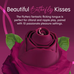 Skins Rose Buddies - The Rose Flutterz Vibrator - Burgundy