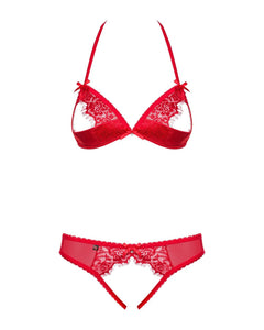 Obsessive - 870-sec-3 Two-piece Set - Red