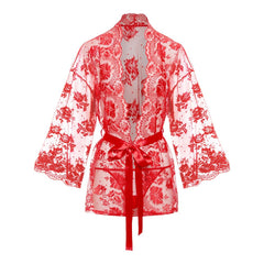 Christine - Lace Kimono Graceful - Red