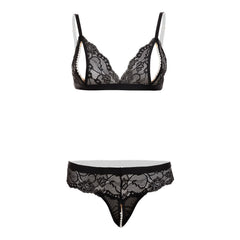 Christine - Pearl and lace braset Mea - Black