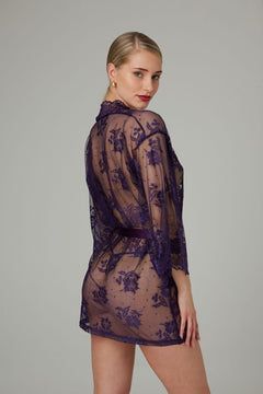 Christine - Lace Kimono Graceful - Purple
