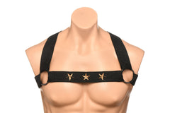 XR Brands - Chest Harness with Armbands - Black