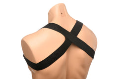 XR Brands - Chest Harness with Armbands - Black