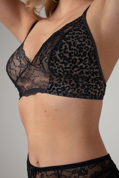 3 pc Lingerie-set Sanne -black animal