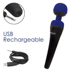 Palm Power – Personal Massager Wand Vibrator - Blue