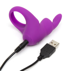 Happy Rabbit – Rabbit Cock Ring – Rechargeable Vibrating – Blue
