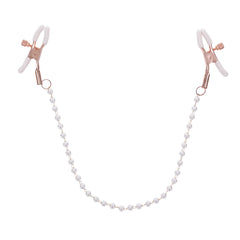 Sportsheets – Peaches ‘n CreaMe Pearl Nipple Clamps – Cream