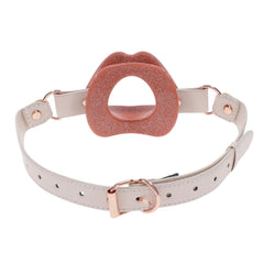 Sportsheets – S&M Peaches ‘n CreaMe Silicone Lips Gag – Cream & Orange