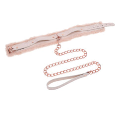 Sportsheets – S&M Peaches ‘n CreaMe Fur Collar & Leash – Cream