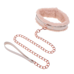 Sportsheets – S&M Peaches ‘n CreaMe Fur Collar & Leash – Cream