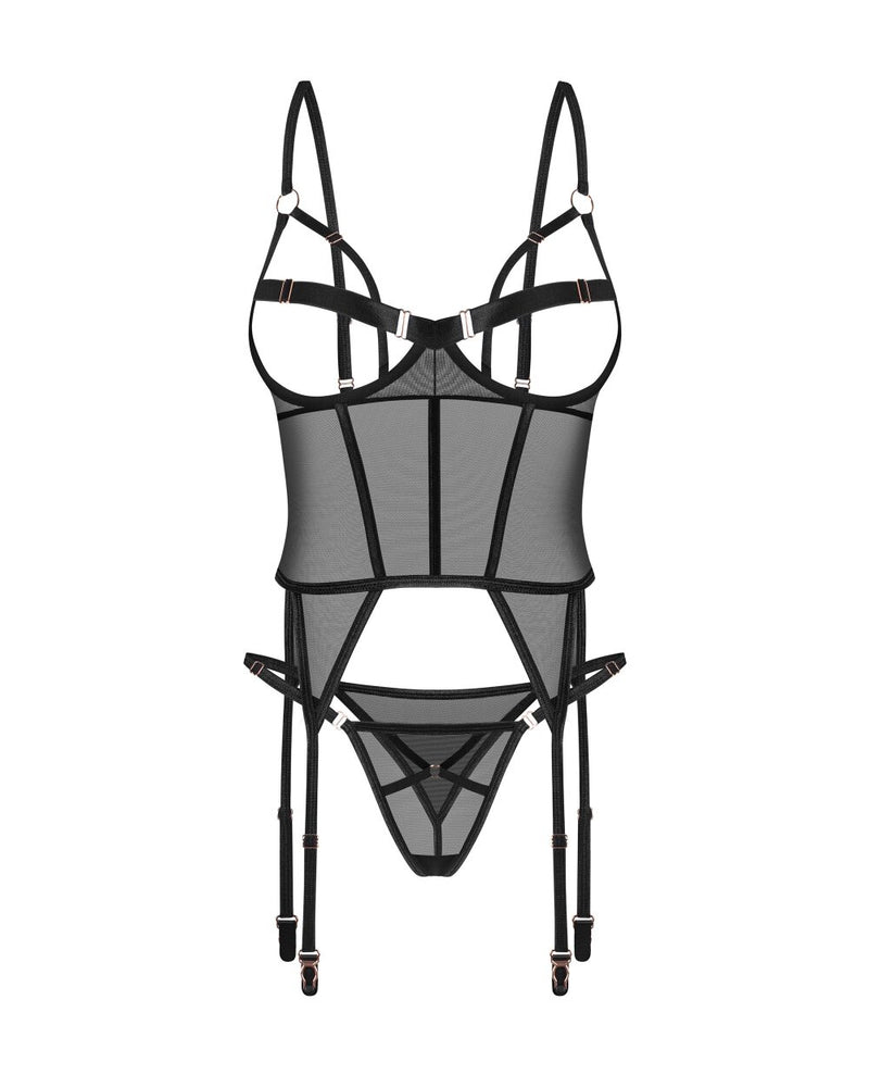 Obsessive - Freedom Euridia Corset and Thong - Black