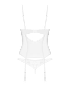 Obsessive - Alissium Corset and Thong - White