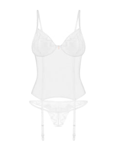 Obsessive - Alissium Corset and Thong - White