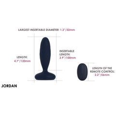 SVAKOM - Jordan Thrusting Butt Plug - Blue