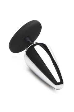 XR Brands - Butt Slut Metal & Silicone Butt Plug - Silver