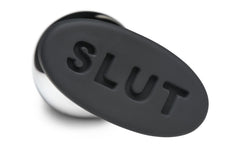 XR Brands - Butt Slut Metal & Silicone Butt Plug - Silver
