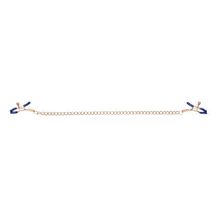Cougar Nipple Clamps with Chain - Gold