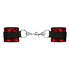 Bedroom Fantasies - Lace & Leather Look - 8 Piece Bondage Set - Red