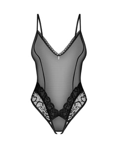 Obsessive - Blomentis Crotchless Teddy - Black