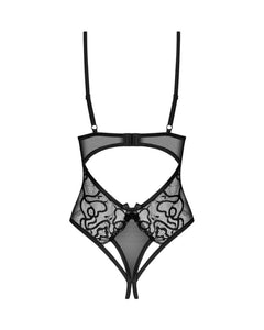 Obsessive - Blomentis Crotchless Teddy - Black
