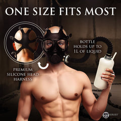 XR Brands - Inhaler Gas Mask with Bottle - Black & White