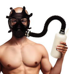 XR Brands - Inhaler Gas Mask with Bottle - Black & White
