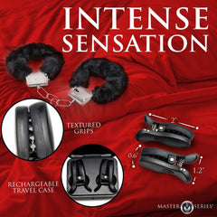 XR Brands - Dark Grip Vibrating Nipple Clamps - Black
